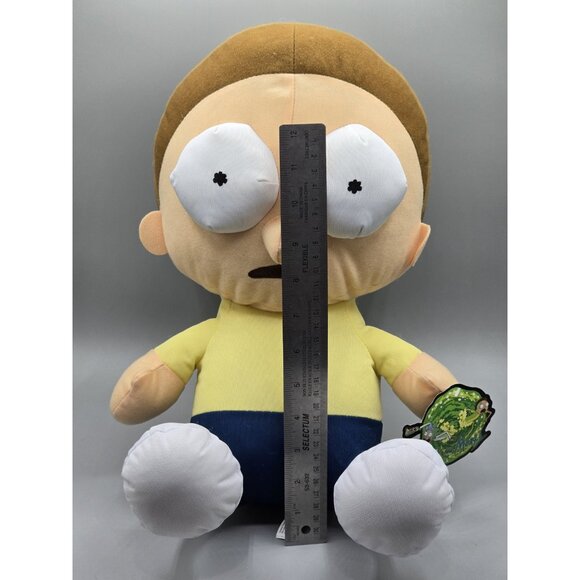 Large 15" Rick and Morty Adult Swim Morty Plush Original Toy Factory With Tag - Picture 6 of 8
